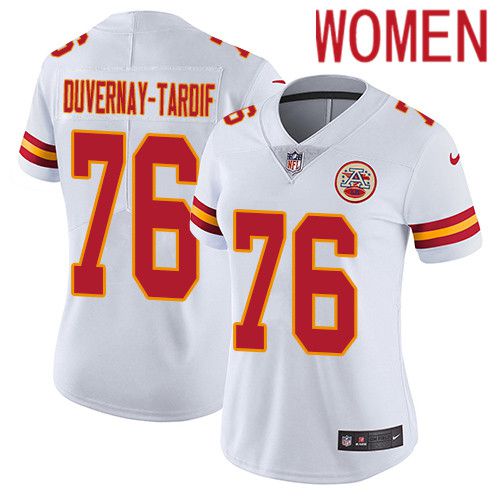 Women Kansas City Chiefs #76 Laurent Duvernay-Tardif Nike White Vapor Limited NFL Jersey